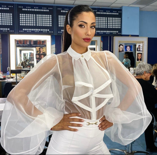 Sheer Oversize Bodysuit