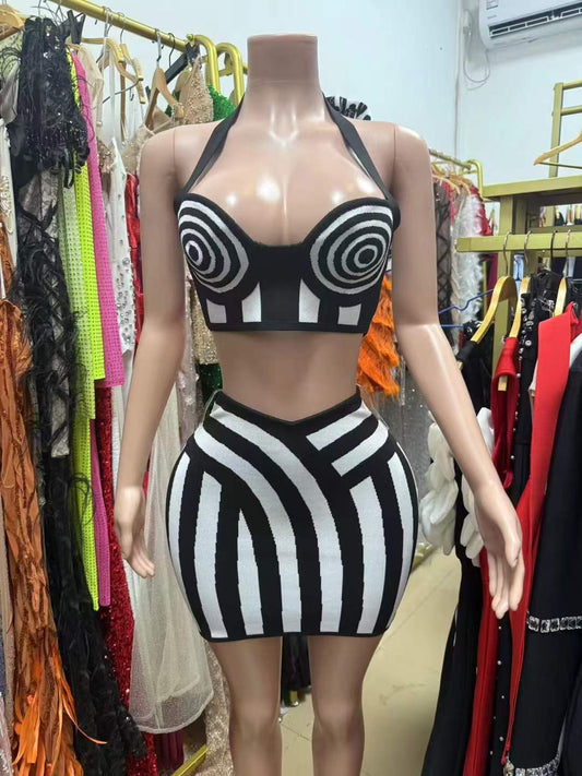 Zebra Skirt Set