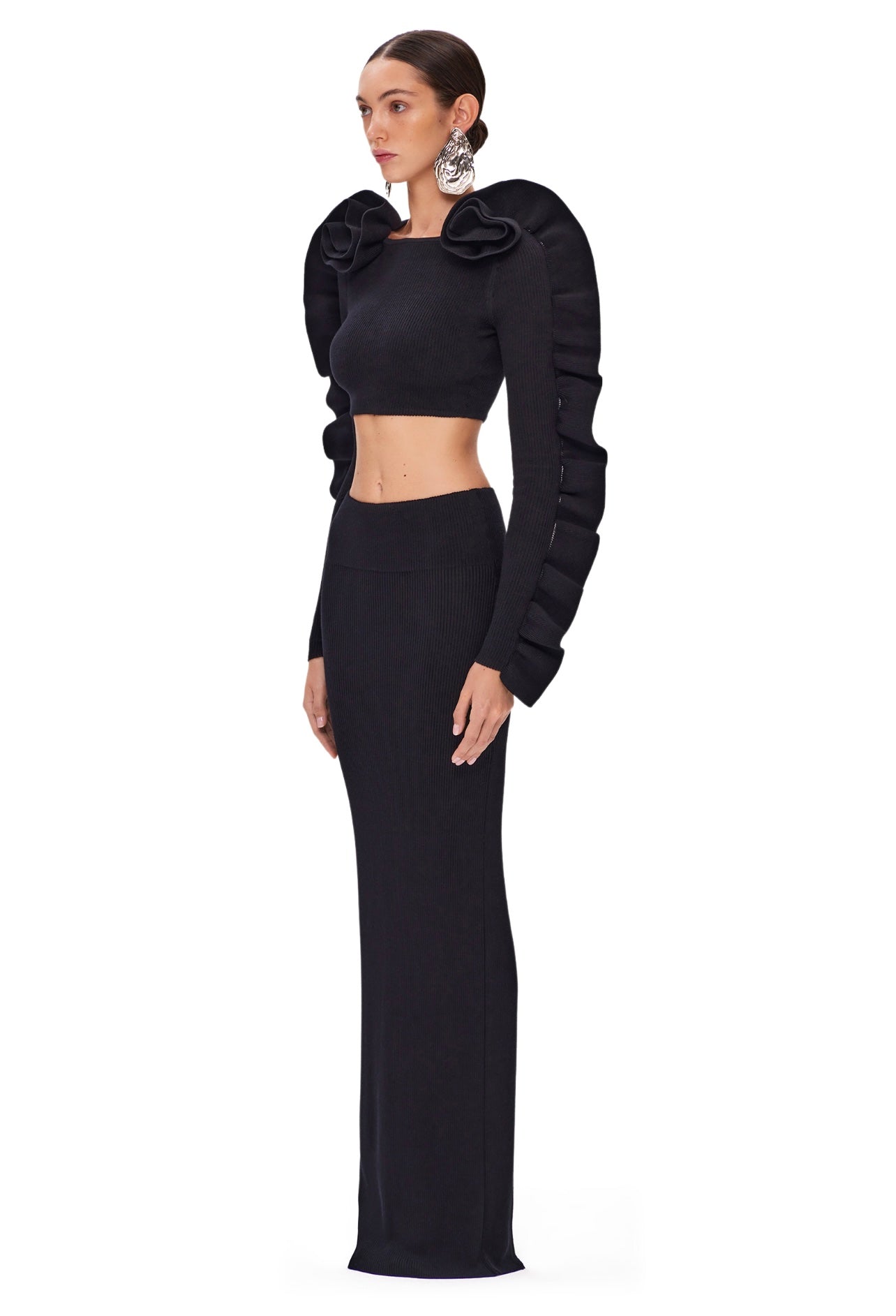 Margie Black Skirt Set