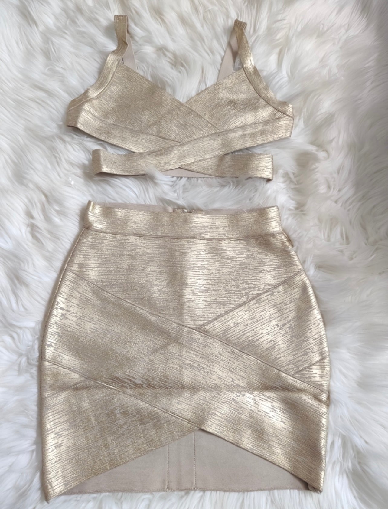 Goldmine Bandage Skirt Set